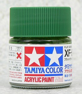 TAMIYA 壓克力系水性漆 10ml 消光綠色 XF-